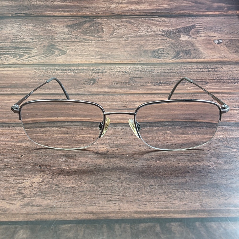 Flexon‎ 606 by Marchon Light Gunmetal Semi Rimless Eyeglasses 54-19-140